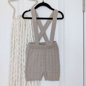 Kate Quinn Knit Suspender Shorts, 2T